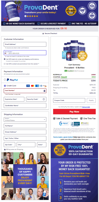 Secure Order Form